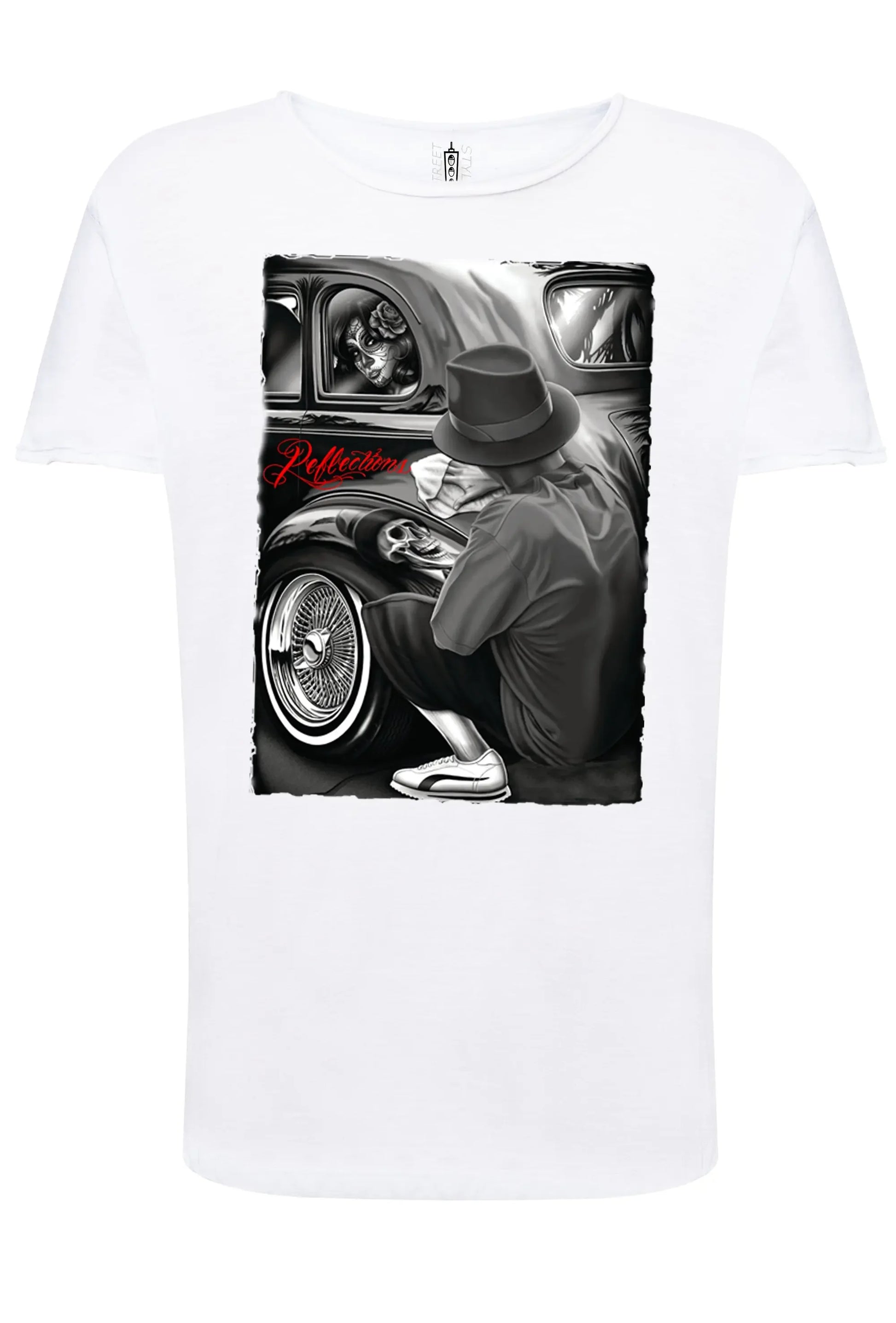 Gonzales Tattoo Skull - T-shirt Uomo Cotone Fiammato - STREET STYLE