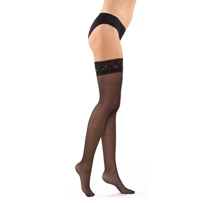 Elegant Lace Hold-Up Stockings Gorteks Bridal 15 Den - STREET STYLE