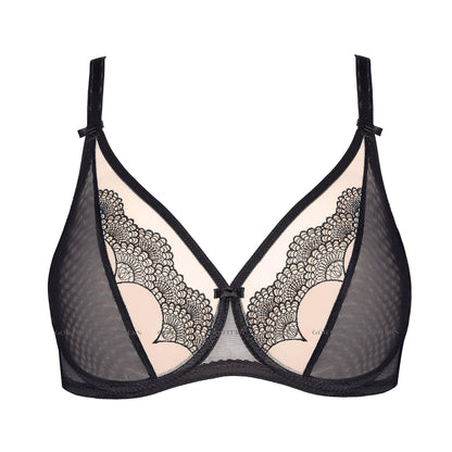Sheer Full Plunge Underwire Bra Gorteks Heidi - STREET STYLE