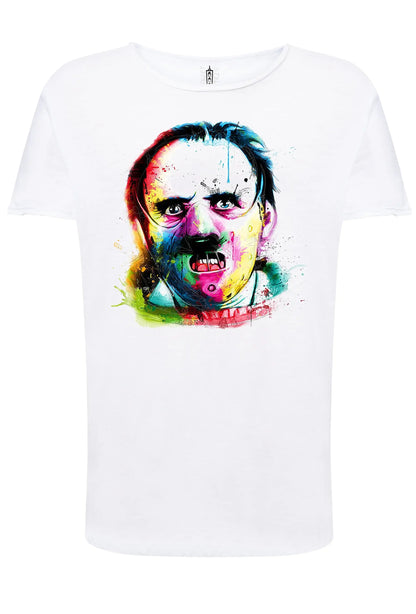 Hannibal Lecter Color Artistico Stilizzato 18-20-72-2 T-shirt Urban Slub Men Uomo 100% Cotone Fiammato JK - STREET STYLE