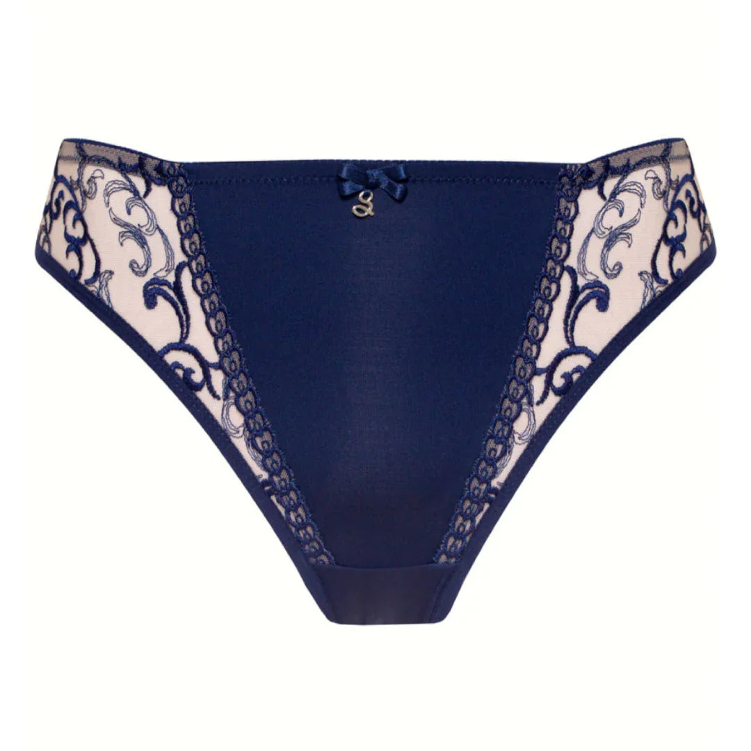 No VPL Sheer Mesh Tulle Embroidered Tanga Panty Hazel - STREET STYLE