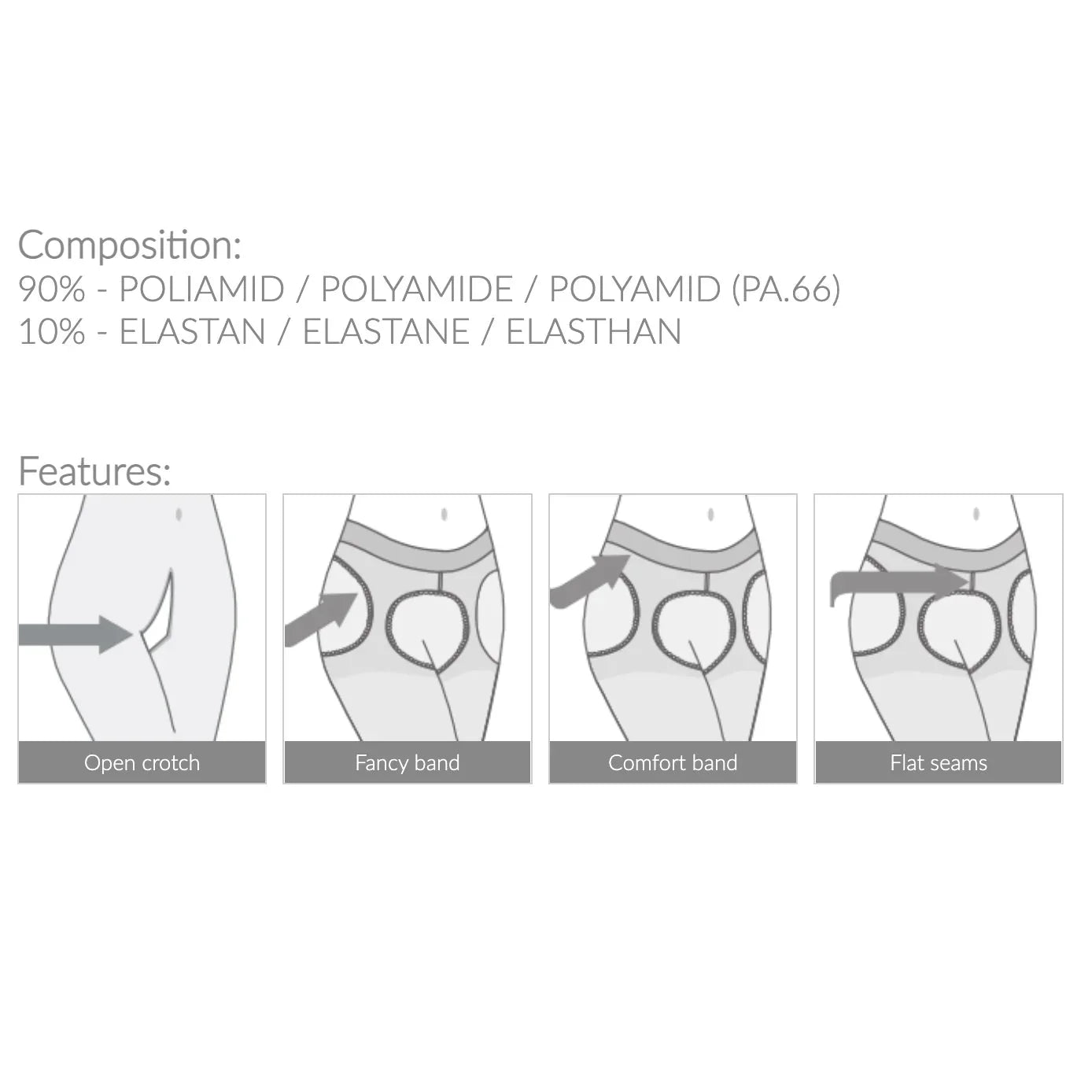 Open Crotch Pantyhose 20DEN Hip Gloss Amour Red - STREET STYLE