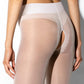 Open Crotch Pantyhose 20DEN Hip Gloss Amour White - STREET STYLE