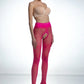 Open Crotch Pantyhose 30DEN Hip Lace Viva Magenta - STREET STYLE