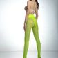 Open Crotch Pantyhose 30DEN Hip Lace Fluo Yellow - STREET STYLE