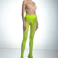 Open Crotch Pantyhose 30DEN Hip Lace Fluo Yellow - STREET STYLE