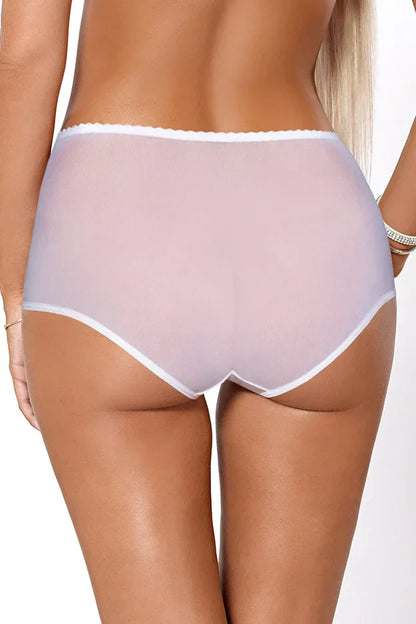 PariPari Jenny Sheer Embroidered High-Waist Panty White - STREET STYLE