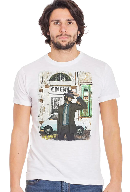 Jigen Lupin T-shirt Uomo Urban Slub - Cotone Fiammato - STREET STYLE