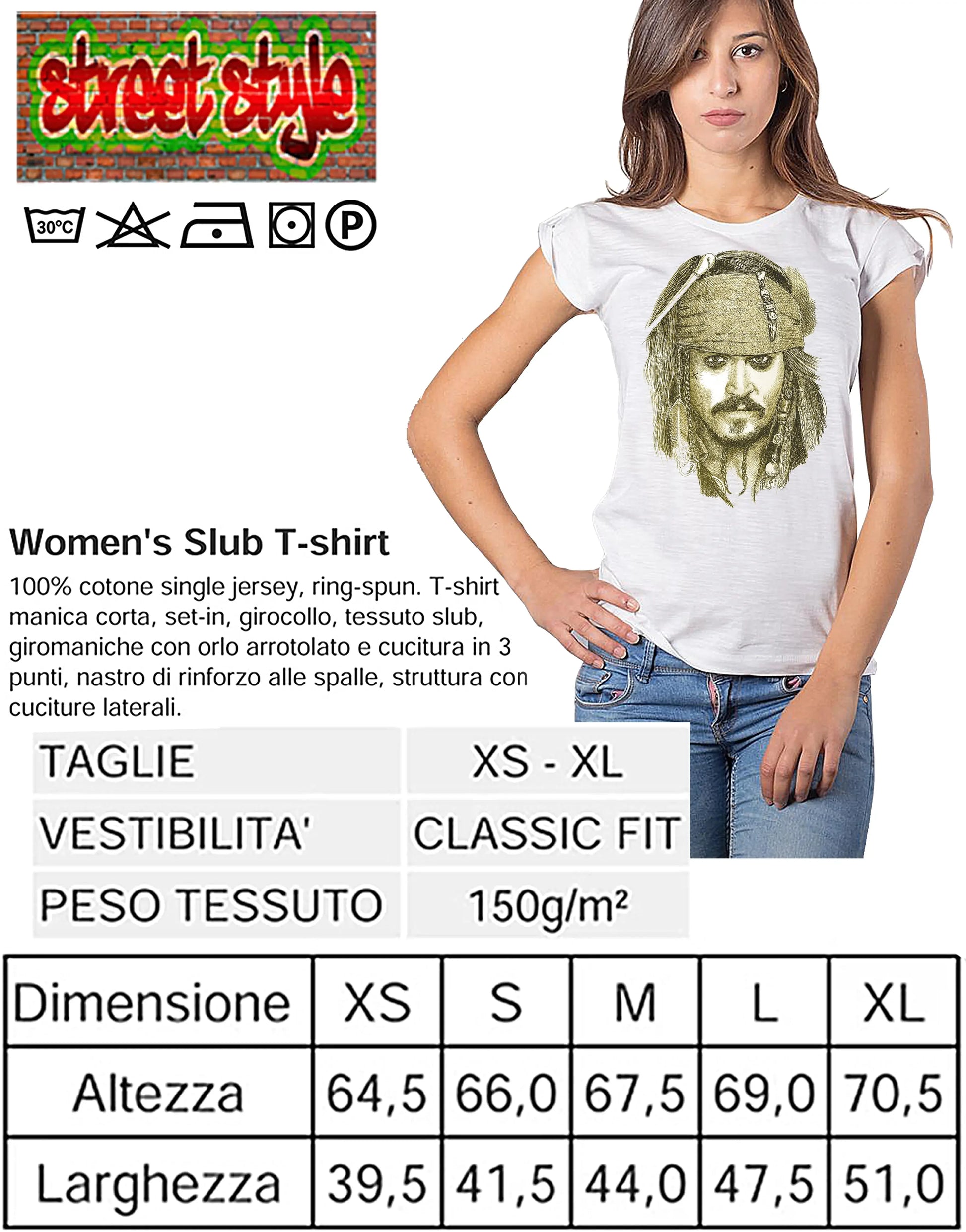 T-shirt Donna The Legend – Pirata Stilizzato | STREET - STREET STYLE