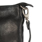 K0013AB | Women's shoulder bag in genuine full-grain leather, with light grain. Removable shoulder strap. Polished Nickel Accessories. Black colour. Dimensions: 20 x 10.5 x 2 cm. Packaging: TNT bag - STREET STYLE