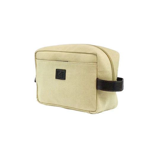 K0014GB | Beauty Case in Canvas/Genuine full grain leather, milled. Color Rope/Dark Brown. Side handle. Zipper closure. Dimensions: 24 x 15 x 9 cm. Packaging: TNT bag - STREET STYLE