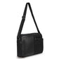 K0022AB | Messenger in Canvas/Genuine Leather, full grain, flywheel - Black colour. Antique Nickel accessories, Top zip closure. Dimensions: 35 x 26 x 10 cm. Packaging: TNT bag - STREET STYLE