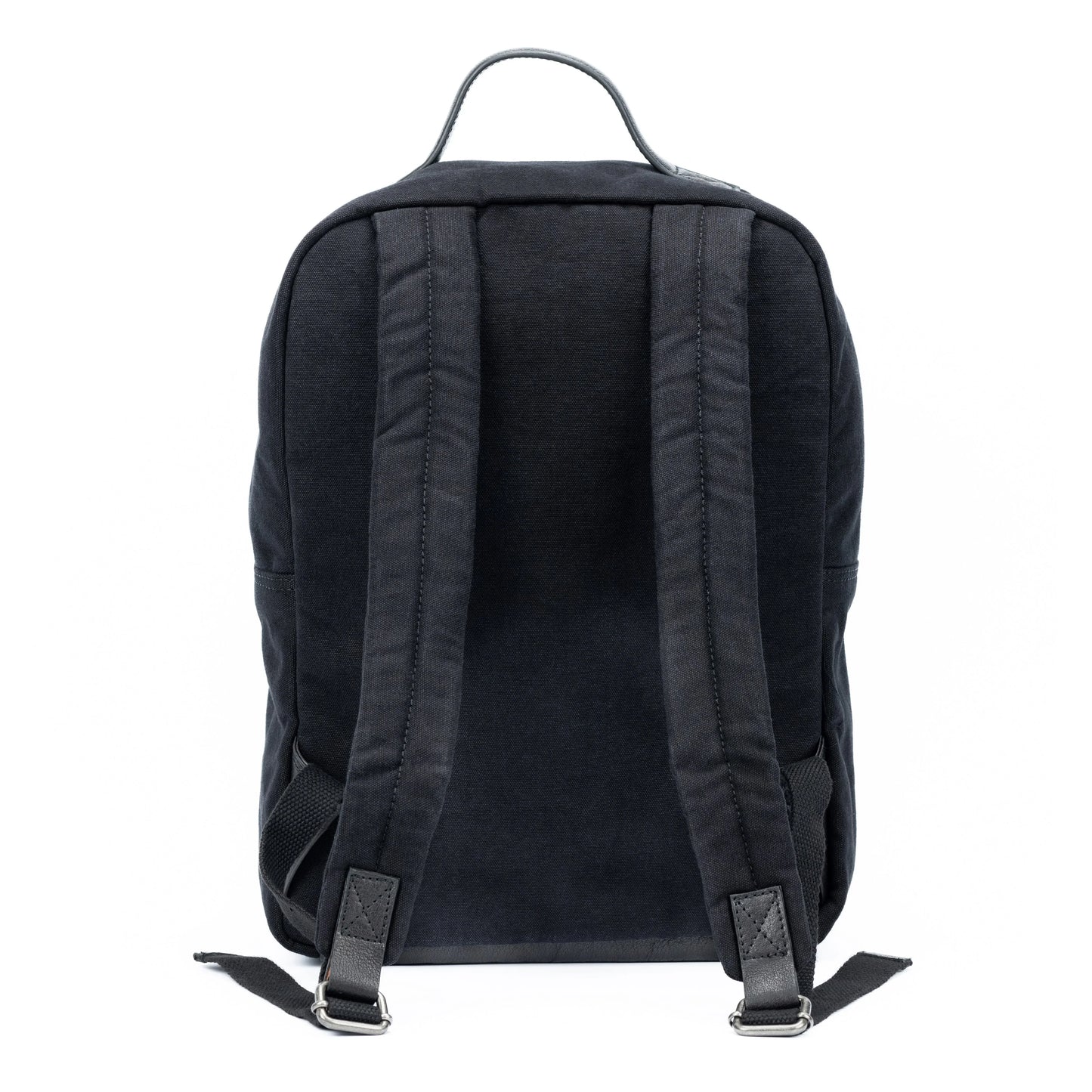 K0023AB | Notebook backpack in Canvas/Genuine Leather, full grain, flywheel - Black colour. Accessories in antiqued nickel, zip closure. Dimensions: 29 x 40 x15 cm. Packaging: TNT bag - STREET STYLE