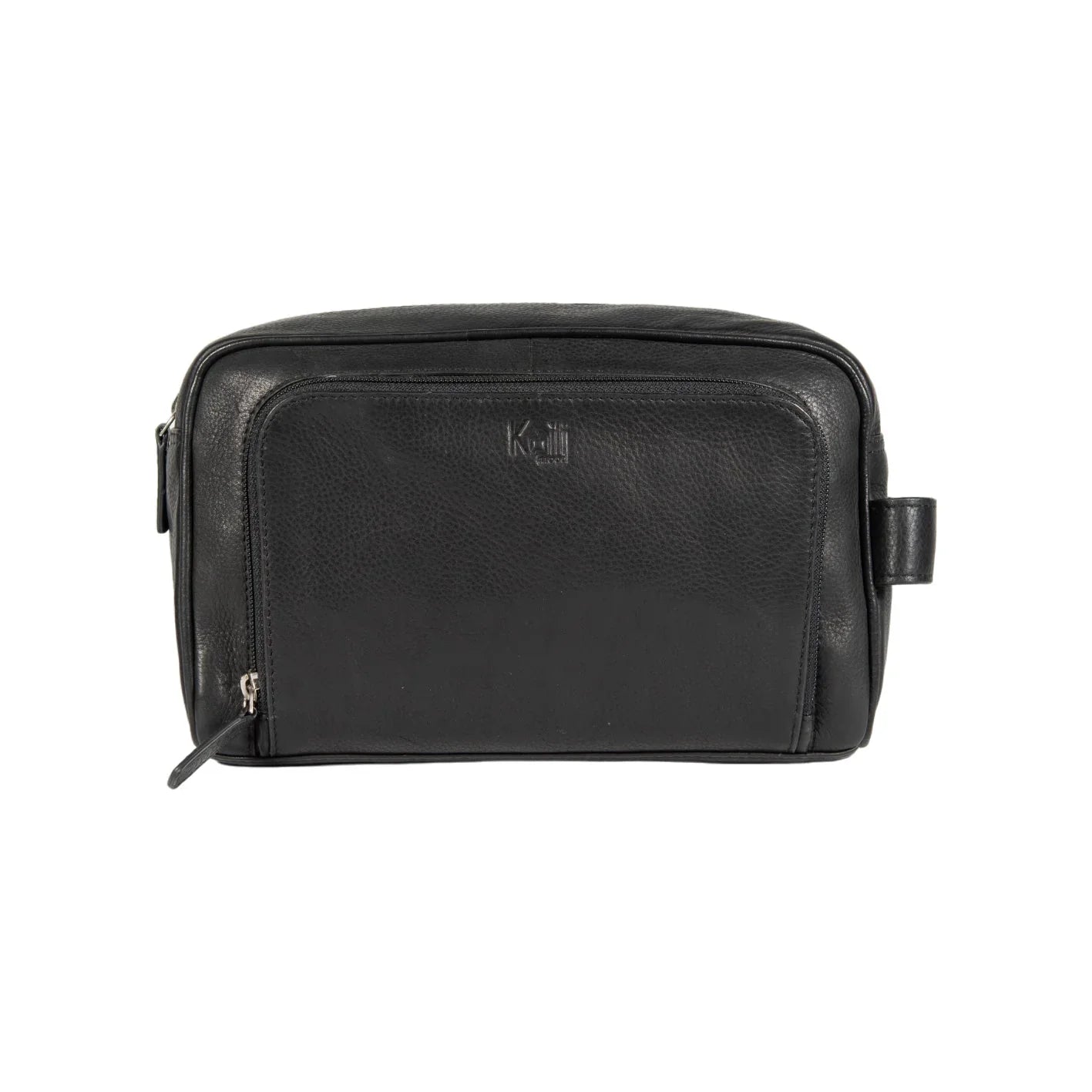 K0025AB | Beauty Case con maniglia laterale in Vera Pelle pieno fiore con leggera grana – Colore Nero. Chiusura con lampo, Dimensioni: cm 25 x 16 x 12. Confezione: Sacchetto Tnt - STREET STYLE