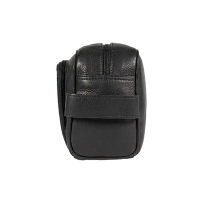 K0025AB | Beauty Case con maniglia laterale in Vera Pelle pieno fiore con leggera grana – Colore Nero. Chiusura con lampo, Dimensioni: cm 25 x 16 x 12. Confezione: Sacchetto Tnt - STREET STYLE