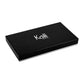 K0030AB | Glasses case in genuine full grain leather, dollar grain - Black color - Dimensions: 8.5 x 16.5 x 0.5 cm - Packaging: Bottom/lid gift box - STREET STYLE