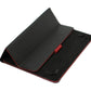 K0033AB | Genuine Leather Tablet Case, full grain, dollar grain. Col.Black with red edges. Contrasting tab closure. Dimensions: 19.5 x 25.2 x 1 cm. Packaging: TNT bag - STREET STYLE