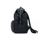 K0037AB | Water-repellent backpack in Waterproof Nylon/Genuine full-grain leather with light grain - Black color - Polished nickel accessories. Dimensions: 27 x 39 x 19 cm - Packaging: TNT bag - STREET STYLE