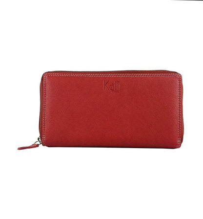 K10238VB | Portafogli Donna in Vera Pelle pieno fiore, con leggera grana. Colore Rosso. Dimensioni da chiuso: cm 18,5 x 10 x 2,5. Confezione: Gift Box rigido fondo/coperchio - STREET STYLE
