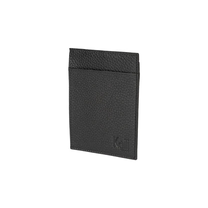 K10307AB | Portadocumenti/Carte Protezione RFID in Vera Pelle pieno fiore, grana dollaro. Colore Nero. Dimensioni: cm 12 x 9 x 0,5. Confezione: Gift Box rigido fondo/coperchio - STREET STYLE