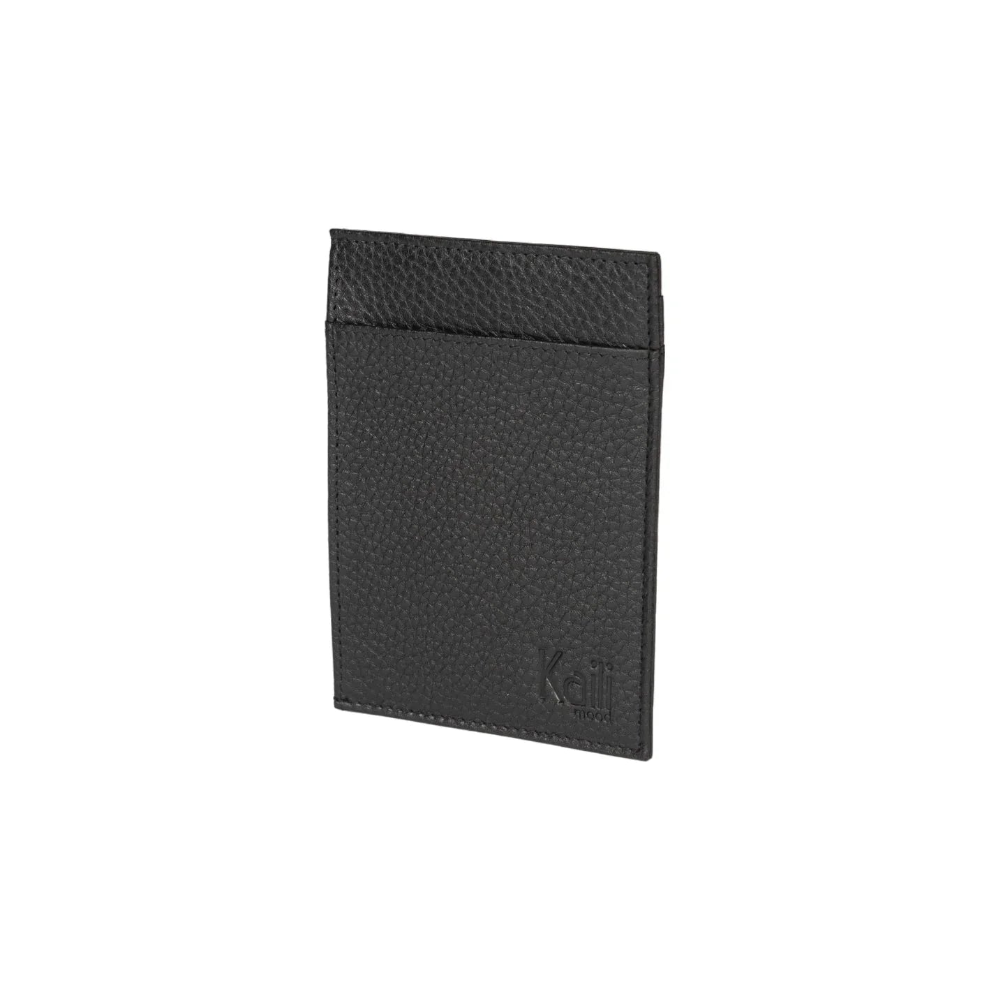 K10307AB | Document/Card Holder RFID Protection in Genuine Full Grain Leather, dollar grain. Black colour. Dimensions: 12 x 9 x 0.5 cm. Packaging: Rigid bottom/lid gift box - STREET STYLE