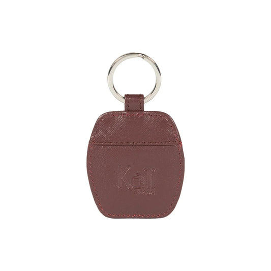 K10854XB | Portachiavi in Saffiano Vera Pelle. Colore Bordeaux. Anello per chiavi Nickel Lucido. Dimensioni totali: cm 5,5 x 9,5 x 0,5. Confezione: Gift Box rigido fondo/coperchio - STREET STYLE