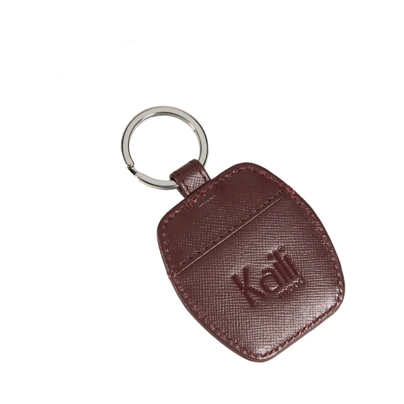 K10854XB | Portachiavi in Saffiano Vera Pelle. Colore Bordeaux. Anello per chiavi Nickel Lucido. Dimensioni totali: cm 5,5 x 9,5 x 0,5. Confezione: Gift Box rigido fondo/coperchio - STREET STYLE