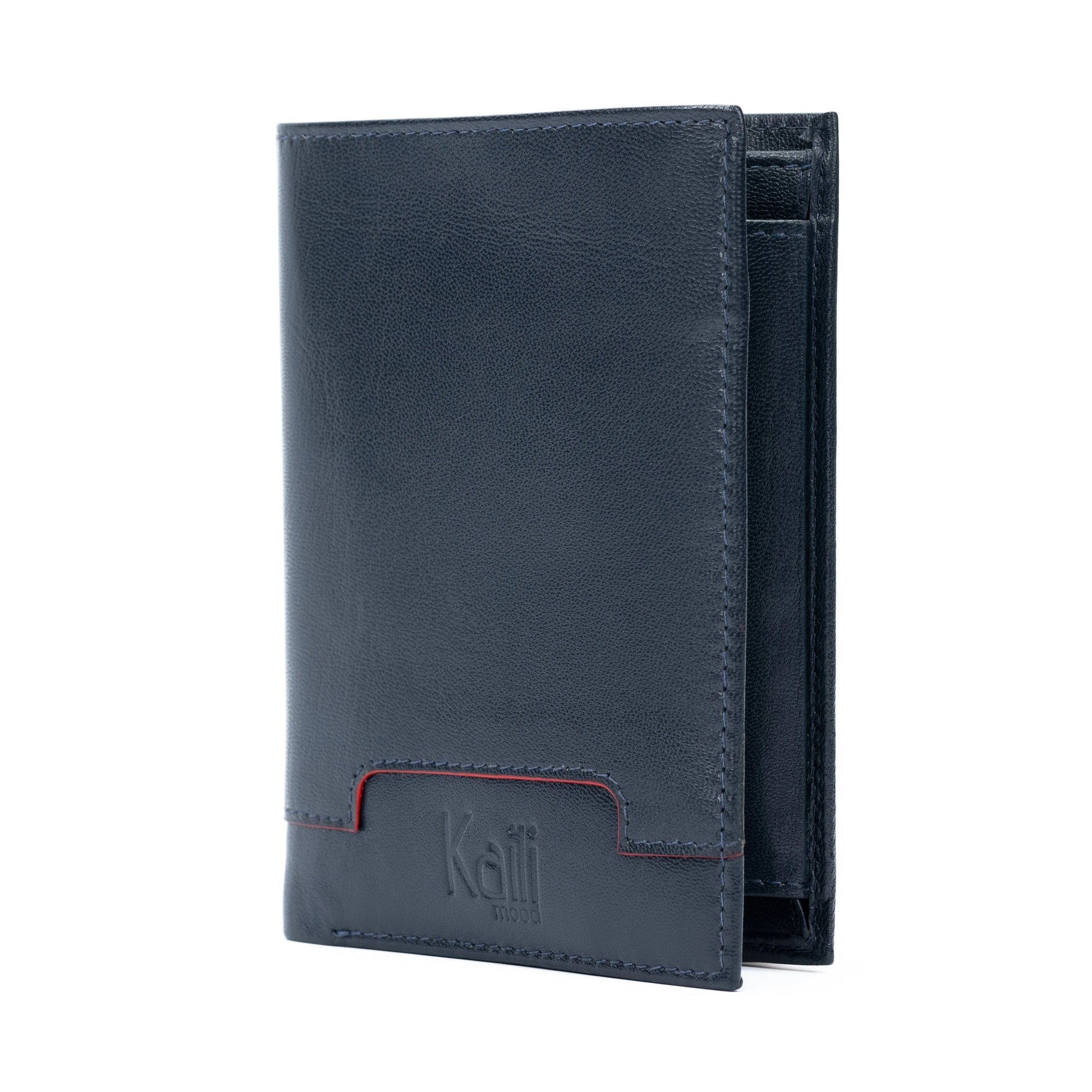 K11027DB | Men's Pocket Wallet in Genuine Leather Col. Blue - STREET STYLE