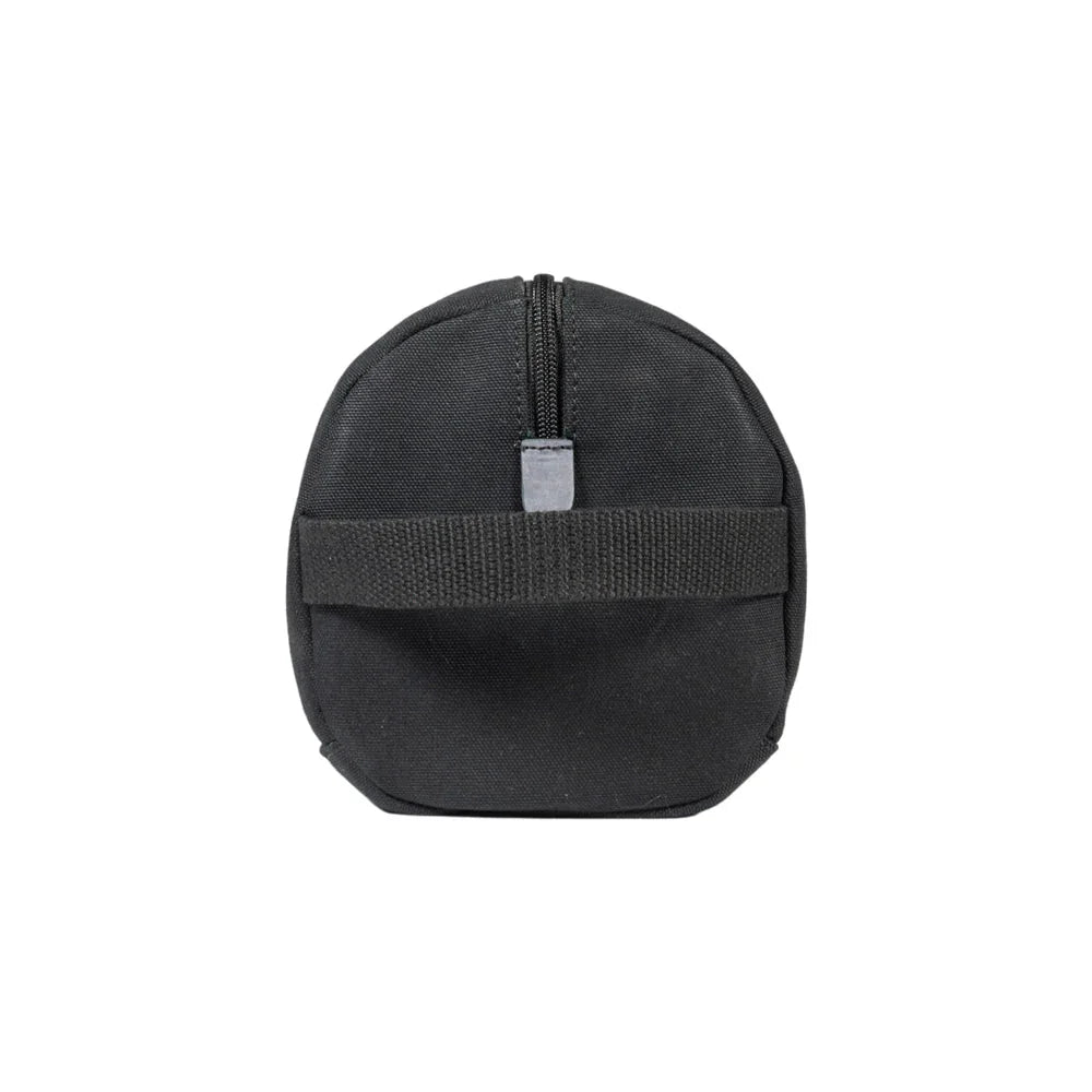 K2005AF | Beauty Case in Canvas 100% Cotton/Genuine Full Grain Leather, Naked. Black Color. Side handle. Zip closure. Dimensions: cm 25 x 15 x 17. Packaging: Tnt bag - STREET STYLE