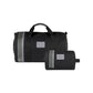 K2005AF | Beauty Case in Canvas 100% Cotton/Genuine Full Grain Leather, Naked. Black Color. Side handle. Zip closure. Dimensions: cm 25 x 15 x 17. Packaging: Tnt bag - STREET STYLE
