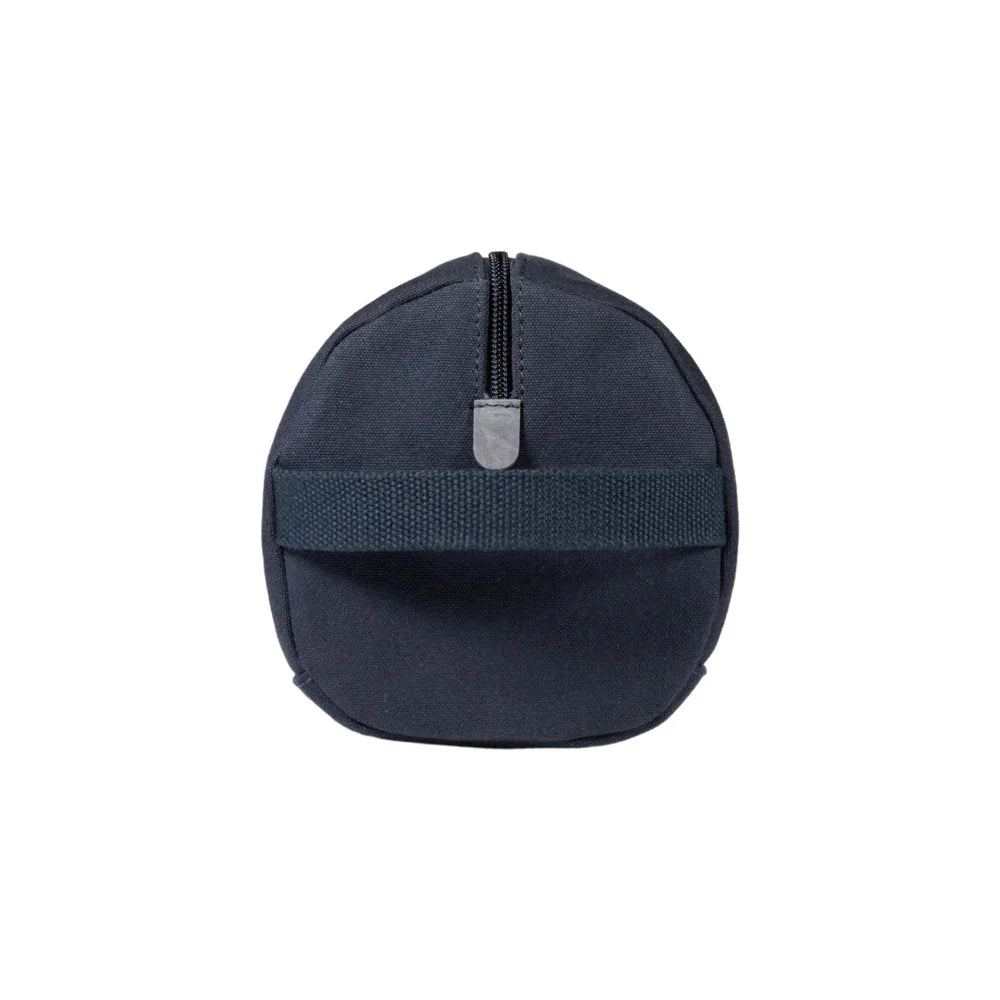 K2005DF | Beauty Case in Canvas 100% Cotton/Genuine Full Grain Leather, Naked. Color Blue. Side handle. Zip closure. Dimensions: cm 25 x 15 x 17. Packaging: Tnt bag - STREET STYLE