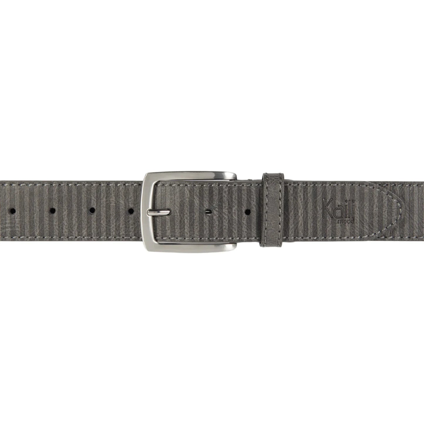 K4009KB | Allover Men's Belt in Leather Lining with Pu Finish. Anthracite colour. Dimensions: 125 x 3.8 x 0.5 cm (waistline 110 cm). Packaging: Rigid bottom/lid gift box - STREET STYLE