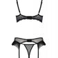 Sexy Open Cup Bra Garter Belt String Set Passion Kerria - STREET STYLE