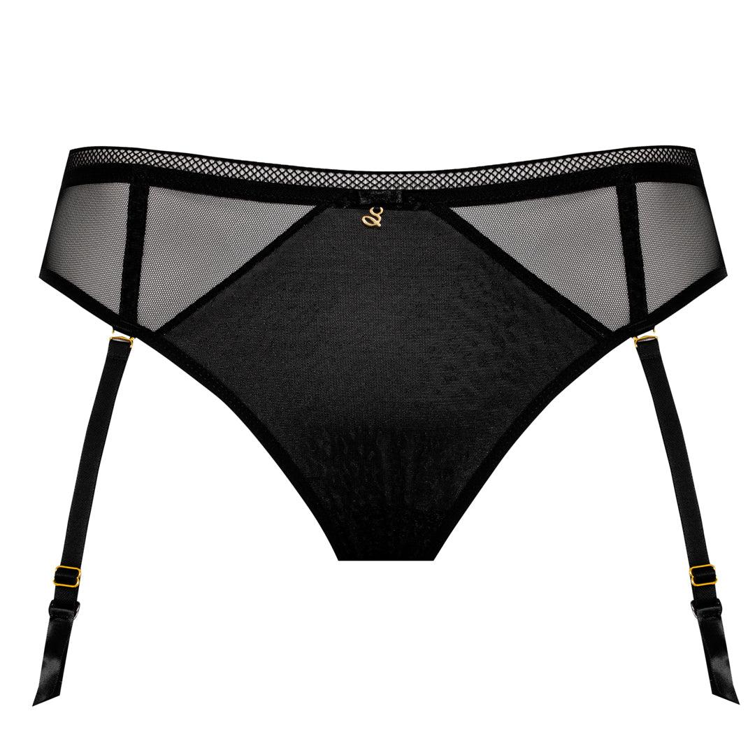 Transparent Tulle Brazilian Garter Panty Samanta Leo - STREET STYLE