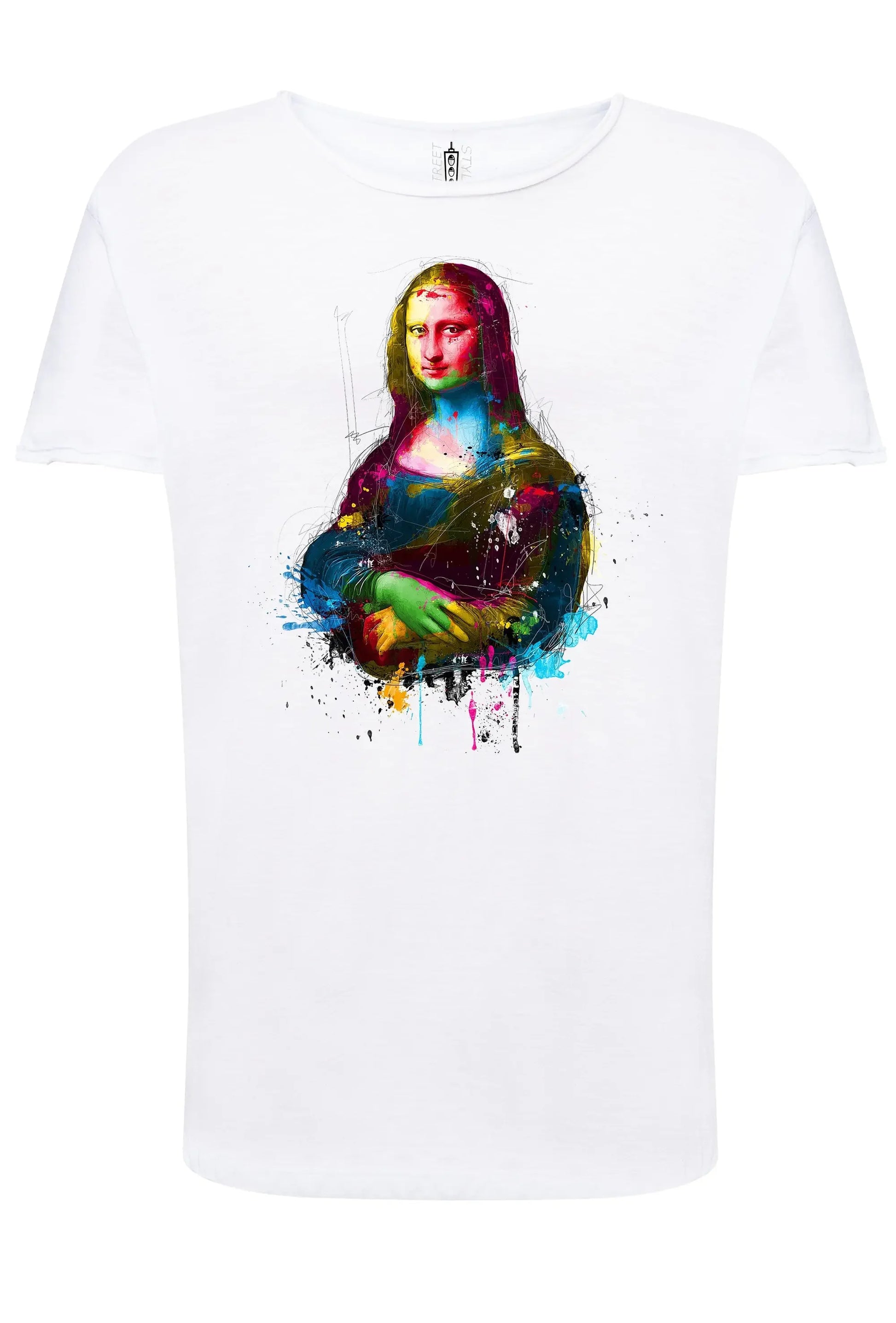 La Gioconda Art. Color Stilizzato 18-20-37 T-shirt Urban Slub Men Uomo 100% Cotone Fiammato JK - STREET STYLE