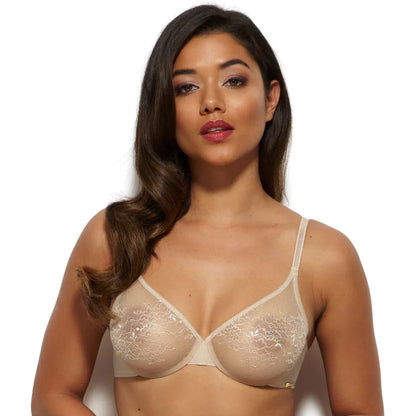 Gossard Glossies Lace Sheer Molded Bra Nude - STREET STYLE