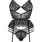 Lace Bustier Garter & String Set Beauty Night Temptation - STREET STYLE