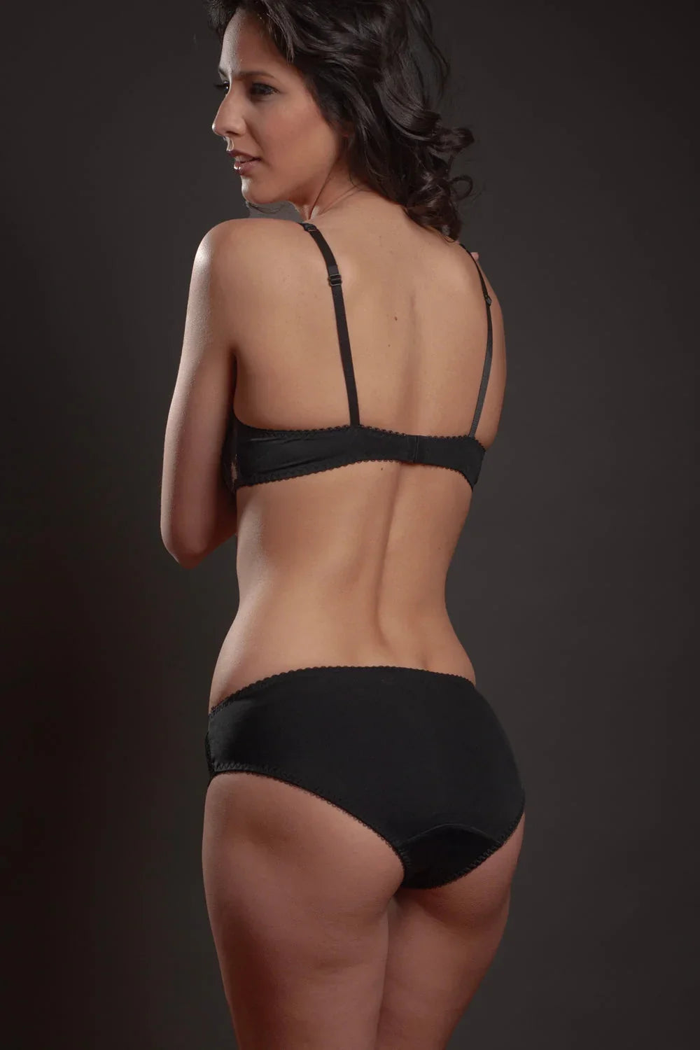 Sheer Mesh Lace Trim Bikini Panty Lavinia Silver Feathers - STREET STYLE