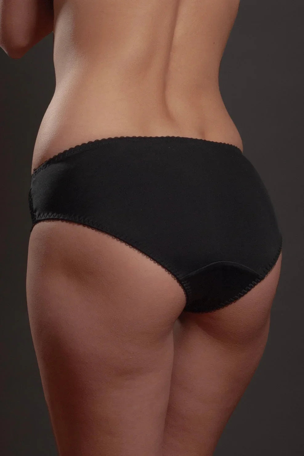 Sheer Mesh Lace Trim Bikini Panty Lavinia Silver Feathers - STREET STYLE