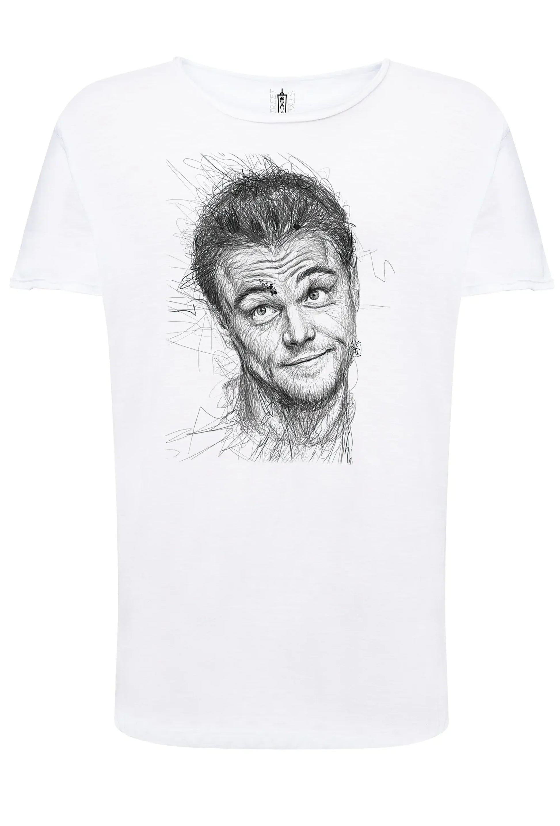 Leonardo DiCaprio The Legend Stilizzato Soggetto Attore 18-41 T-shirt Urban Slub Men Uomo 100% Cotone Fiammato JK - STREET STYLE