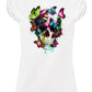 T-shirt Donna Skull Les couleurs de l'âme - Cotone Bio - STREET STYLE