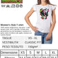 T-shirt Donna Skull Les couleurs de l'âme - Cotone Bio - STREET STYLE