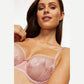 Soft See-Through Embroidery Balconette Bra Mable Pink - STREET STYLE