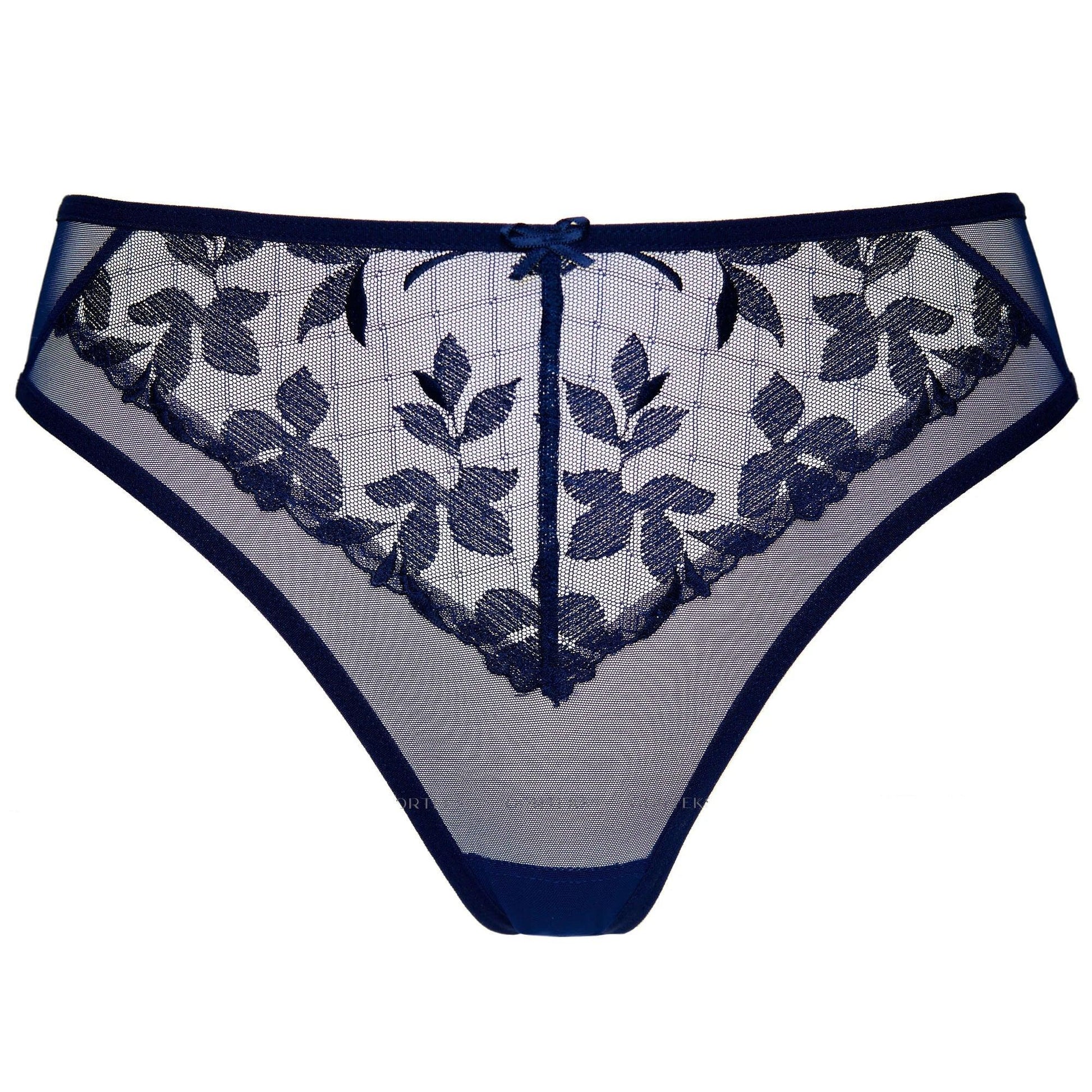 Sheer Floral Embroidery Thong Gorteks Mona - STREET STYLE