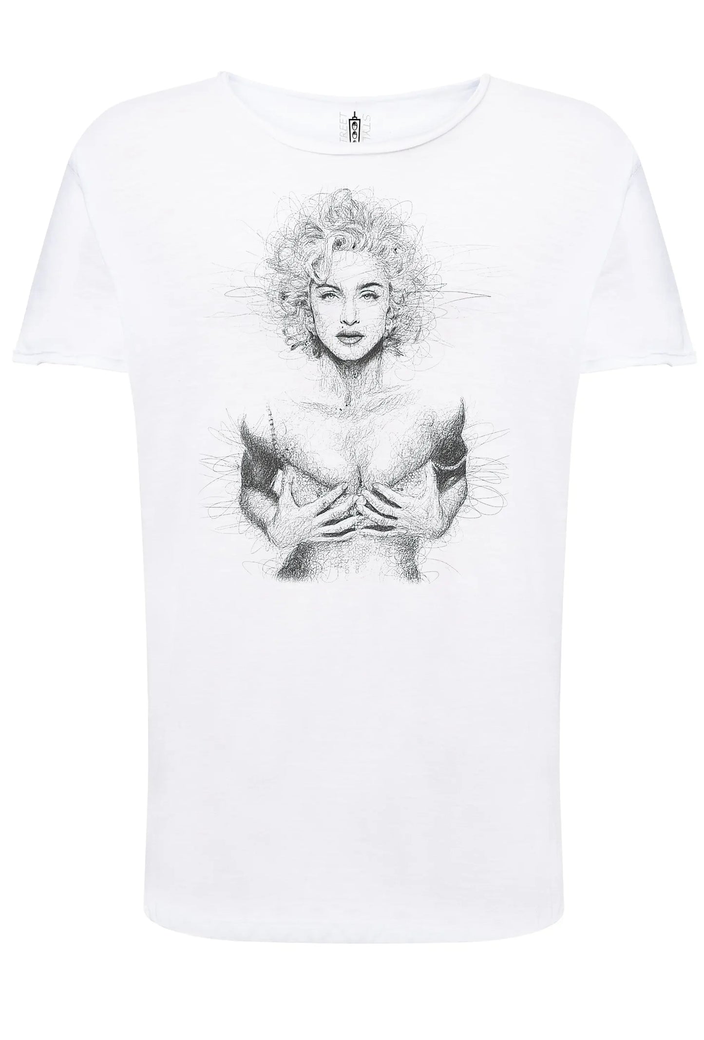 Madonna The Legend Stilizzato Soggetto Cantante 18-30 T-shirt Urban Slub Men Uomo 100% Cotone Fiammato JK - STREET STYLE