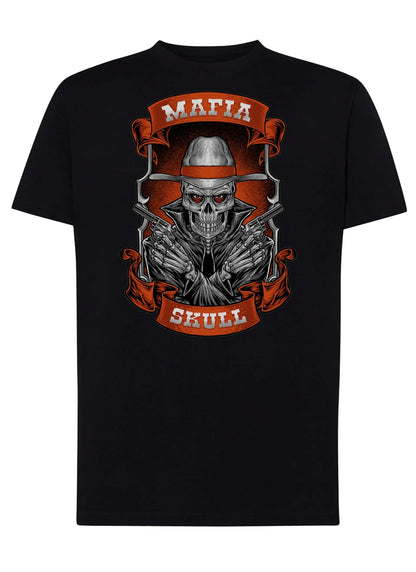 Mafia Skull Tattoo 9045 T-shirt Urban Men Uomo 100% Cotone Pettinato JK - STREET STYLE