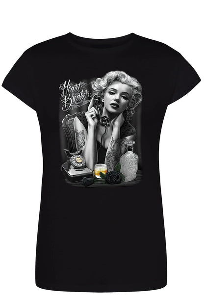 Marilyn Monroe Heart Legend Soggetto Attrice Cantante 9033 Lady Donna 100% Cotone Pettinato JK - STREET STYLE