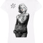 Marilyn Monroe Tattoo Legend Soggetto Attrice Cantante 9033-2 Lady Donna 100% Cotone Pettinato JK - STREET STYLE