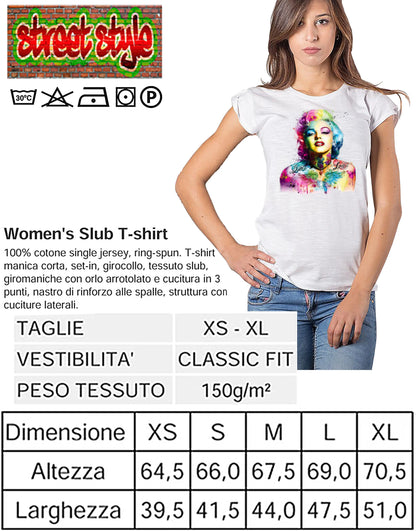 T-shirt Marylin Monroe Stilizzata | Cotone Biologico - STREET STYLE
