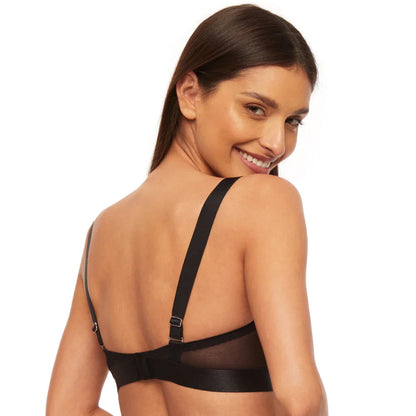Sheer Mesh Balconette Bra Kinga Mist - STREET STYLE